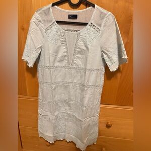 GAP Light Mint Green Eyelet Midi Dress